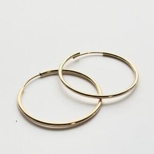 14K Gold Filled Medium Hoop Earrings